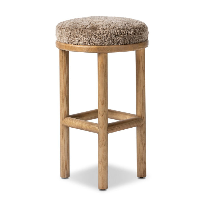 Saldino Bar + Counter Stool - Taupe Shearling - Bar - 228599-005_3