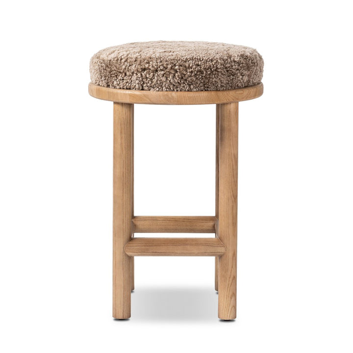 Saldino Bar + Counter Stool - Taupe Shearling - Counter - 228599-008_5