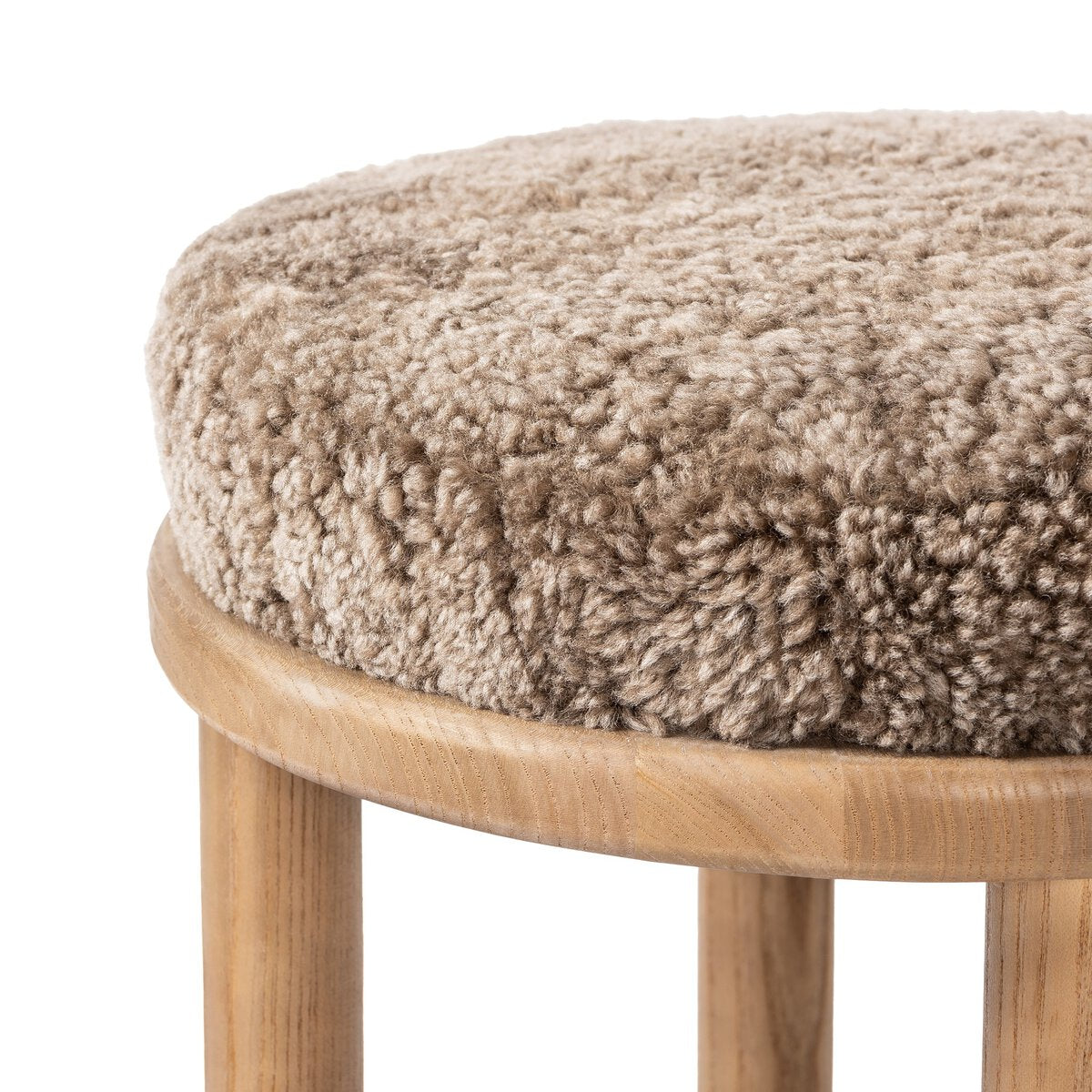 Saldino Bar + Counter Stool - Taupe Shearling - Counter - 228599-008_7