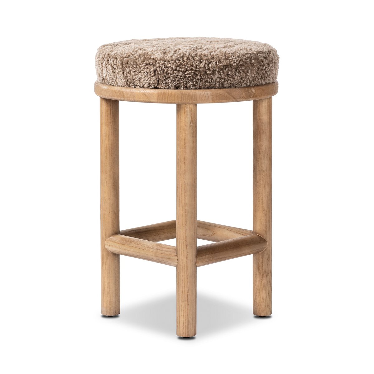 Saldino Bar + Counter Stool - Taupe Shearling - Counter - 228599-008_3