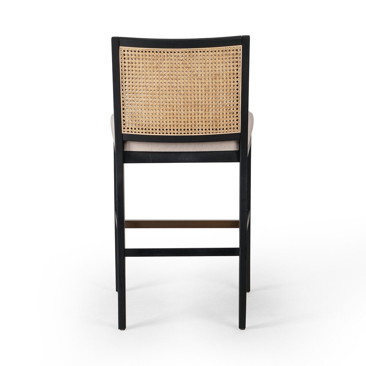 Antonia Cane Armless Bar + Counter Stool - Savile Flax - Bar - Brushed Ebony - 229202-009_5