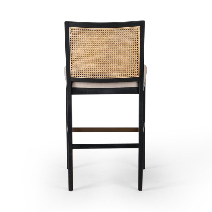 Antonia Cane Armless Bar + Counter Stool - Savile Flax - Bar - Brushed Ebony - 229202-009_5