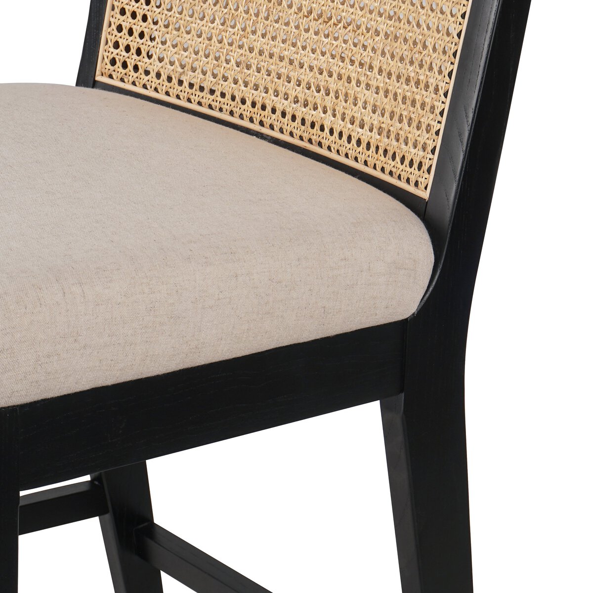 Antonia Cane Armless Bar + Counter Stool - Savile Flax - Bar - Brushed Ebony - 229202-009_4