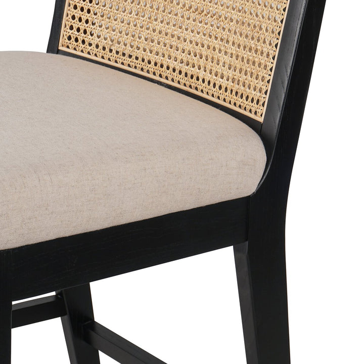 Antonia Cane Armless Bar + Counter Stool - Savile Flax - Bar - Brushed Ebony - 229202-009_4