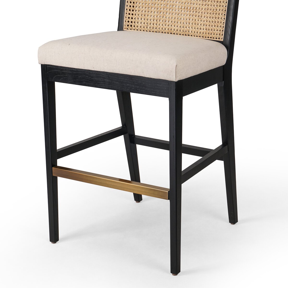 Antonia Cane Armless Bar + Counter Stool - Savile Flax - Bar - Brushed Ebony - 229202-009_7