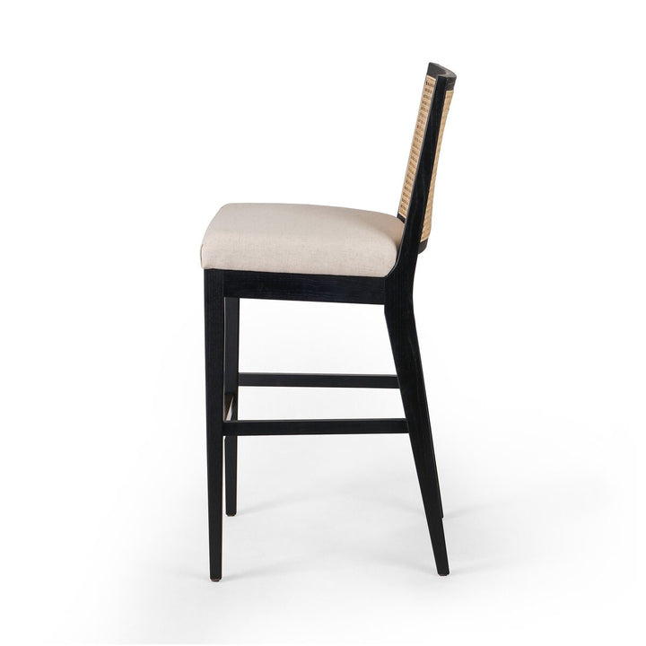 Antonia Cane Armless Bar + Counter Stool - Savile Flax - Bar - Brushed Ebony - 229202-009_3