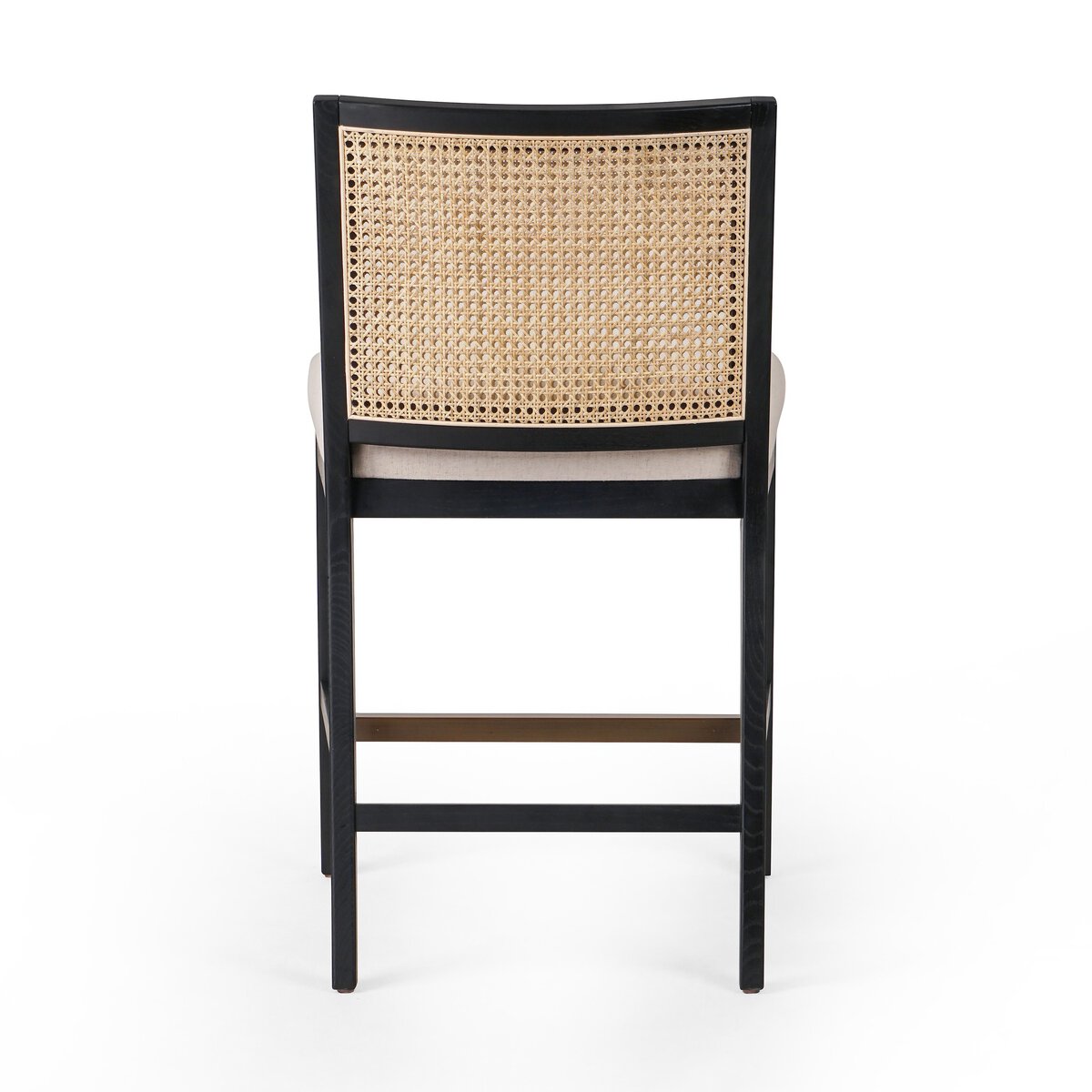 Antonia Cane Armless Bar + Counter Stool - Savile Flax - Counter - Brushed Ebony - 229202-010_6
