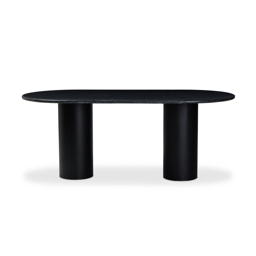 Belle Oval Dining Table - Black Marble - 229499-002_1