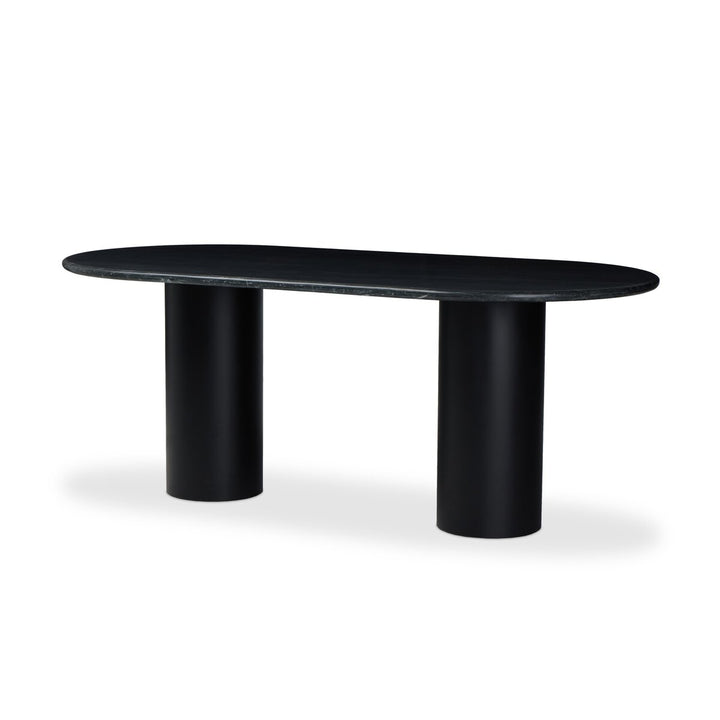 Belle Oval Dining Table - Black Marble - 229499-002_2