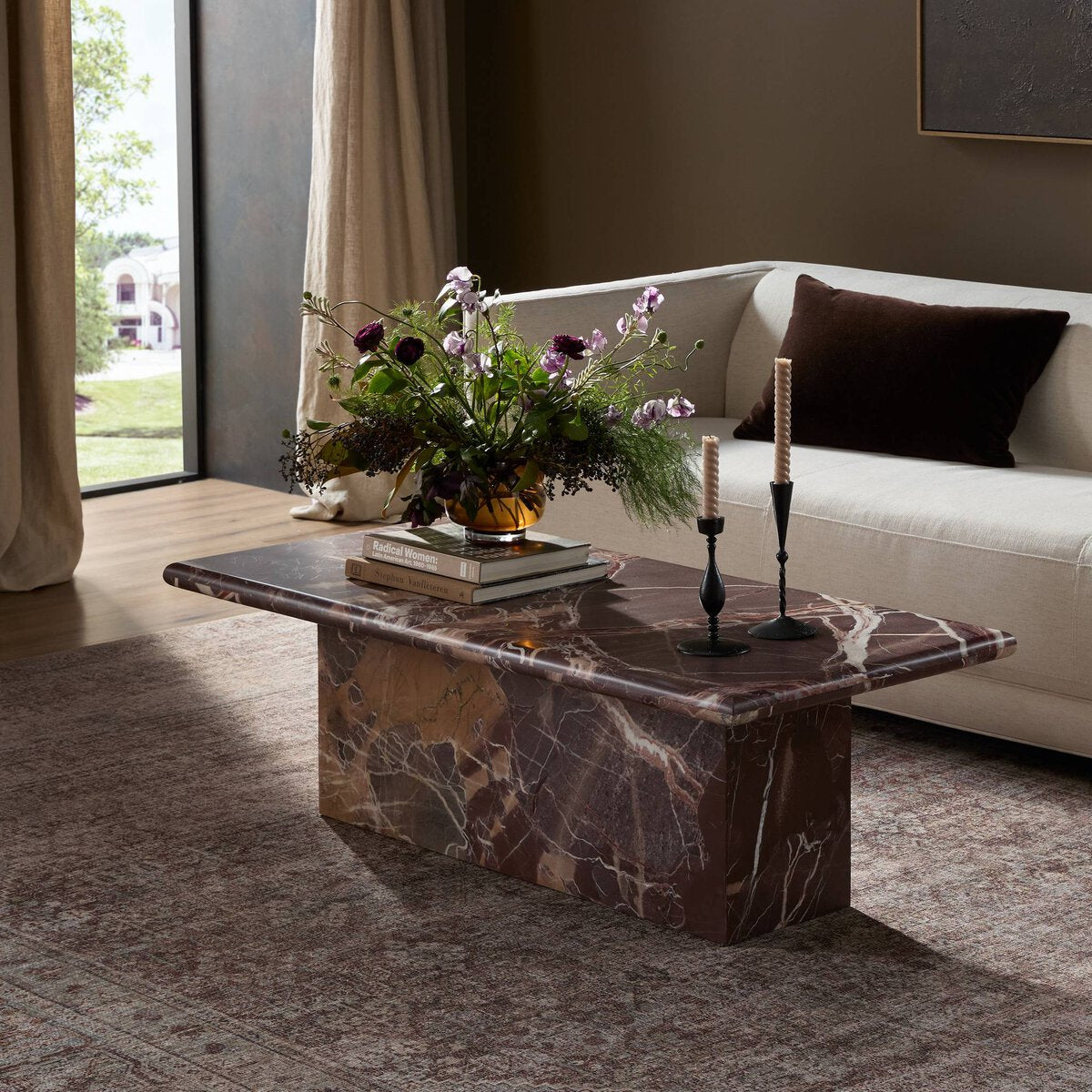 Arum Coffee Table - Merlot Marble - 229610-003_4