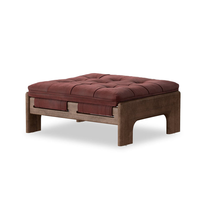 Halston Ottoman - Nubuck Burgundy - 230136-008_2