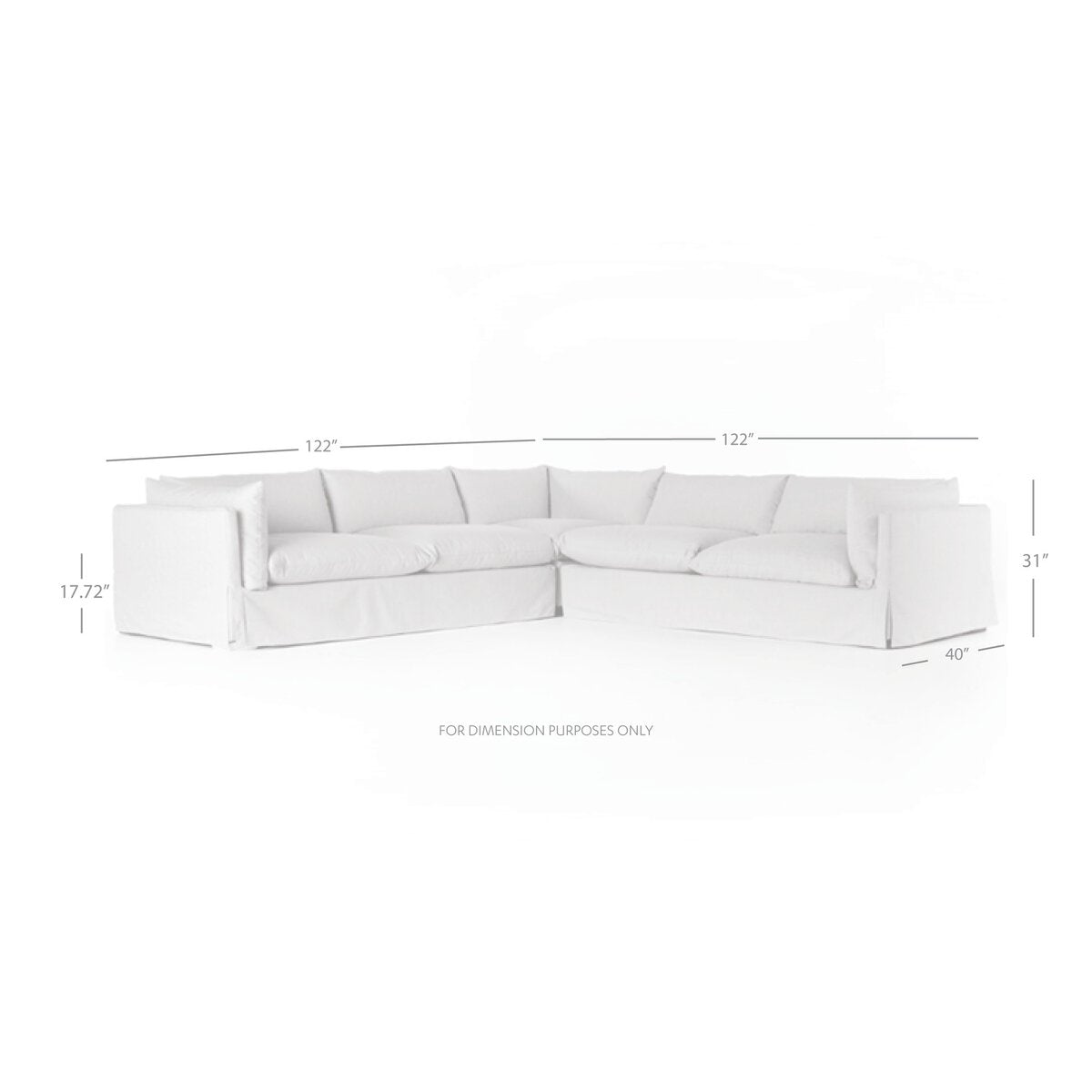 Habitat Slipcover 3-Piece Sectional - 122" - Bennett Moon - 231283-002_4