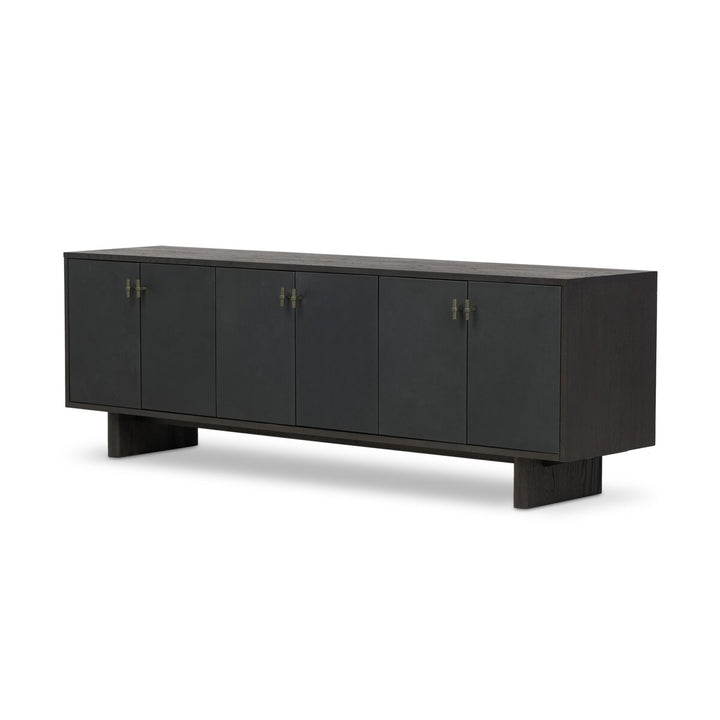 Posada Media Console - Worn Black Oak Veneer - 232363-004_2