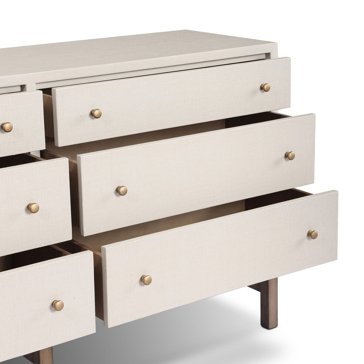 Fiona 6 Drawer Dresser - Ivory Painted Raffia - 233278-002_6