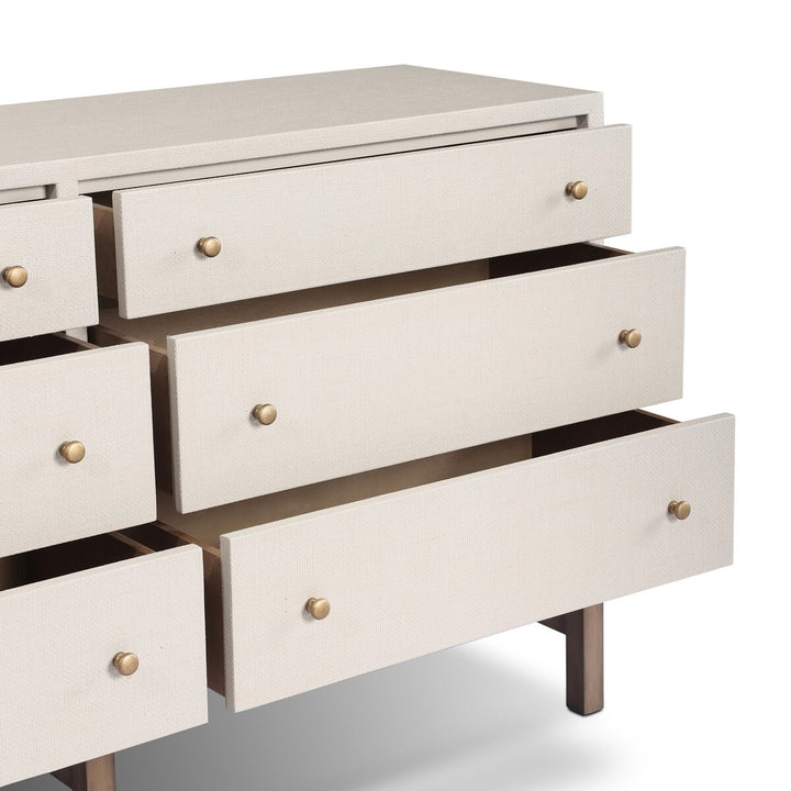Fiona 6 Drawer Dresser - Ivory Painted Raffia - 233278-002_6