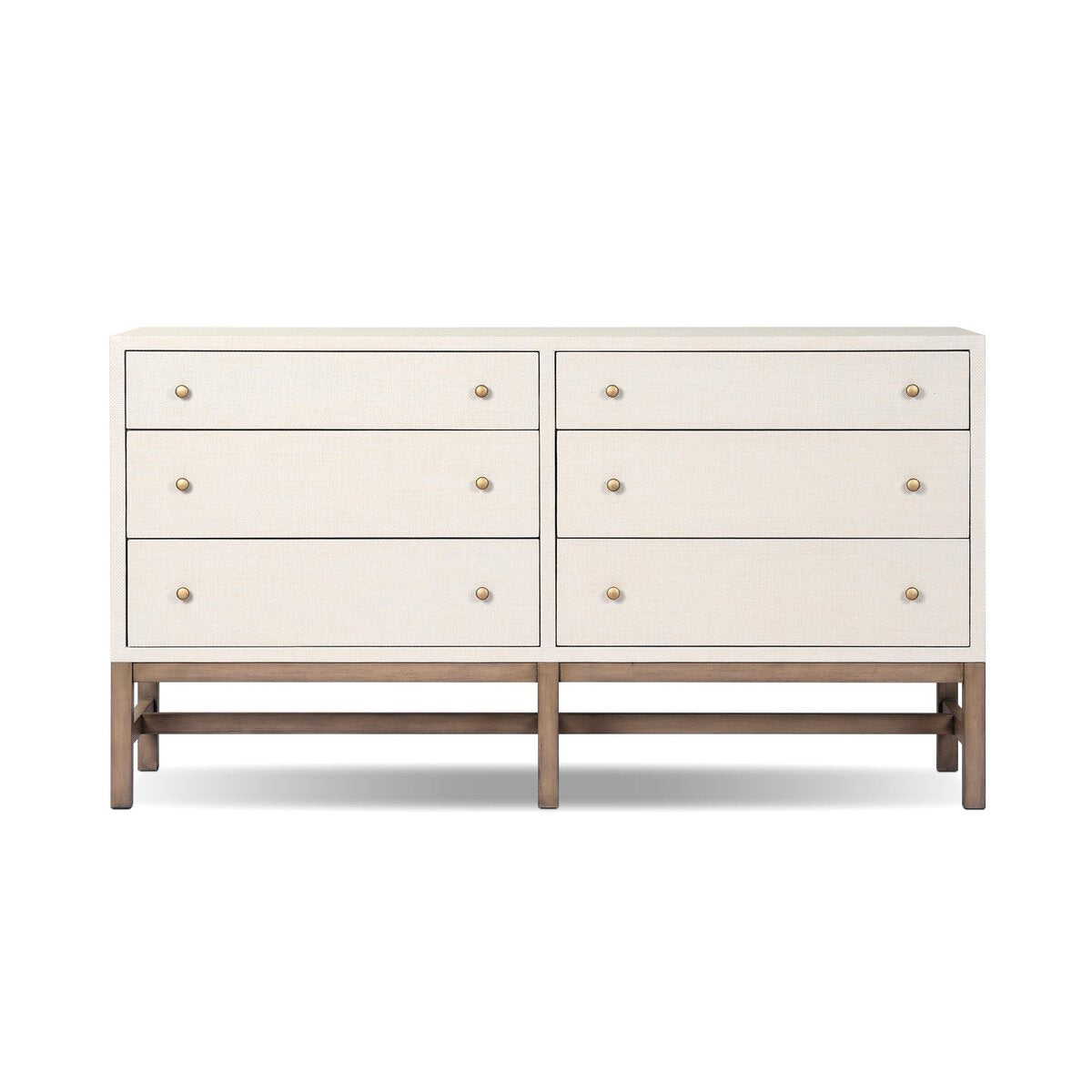 Fiona 6 Drawer Dresser - Ivory Painted Raffia - 233278-002_1