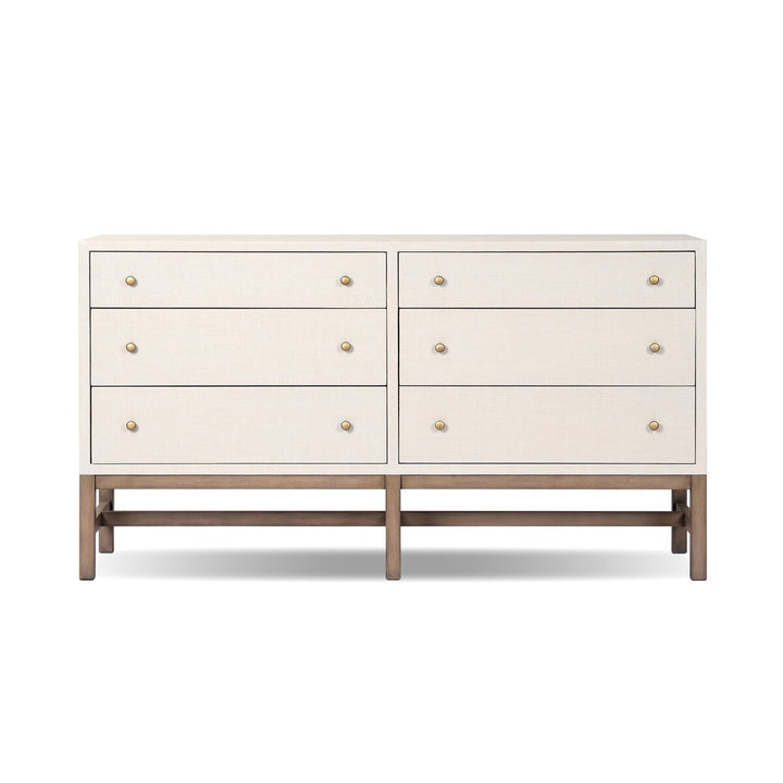 Fiona 6 Drawer Dresser - Ivory Painted Raffia - 233278-002_1