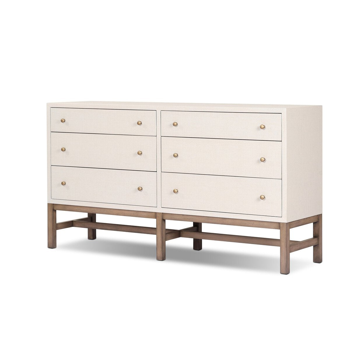 Fiona 6 Drawer Dresser - Ivory Painted Raffia - 233278-002_2