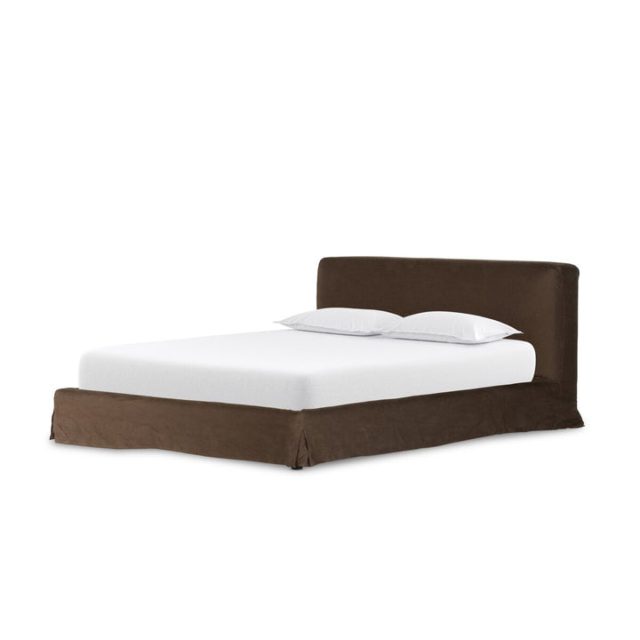Aidan Slipcover Bed - Queen - Brussels Coffee - 234707-010_2