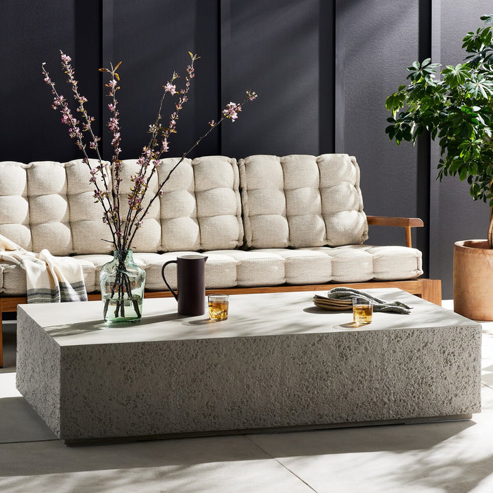 Otero Rectangular Outdoor Coffee Table - Blanc Stone - 235093-001_4