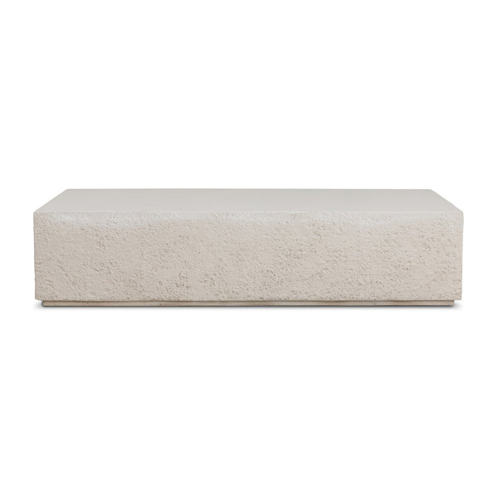 Otero Rectangular Outdoor Coffee Table - Blanc Stone - 235093-001_1
