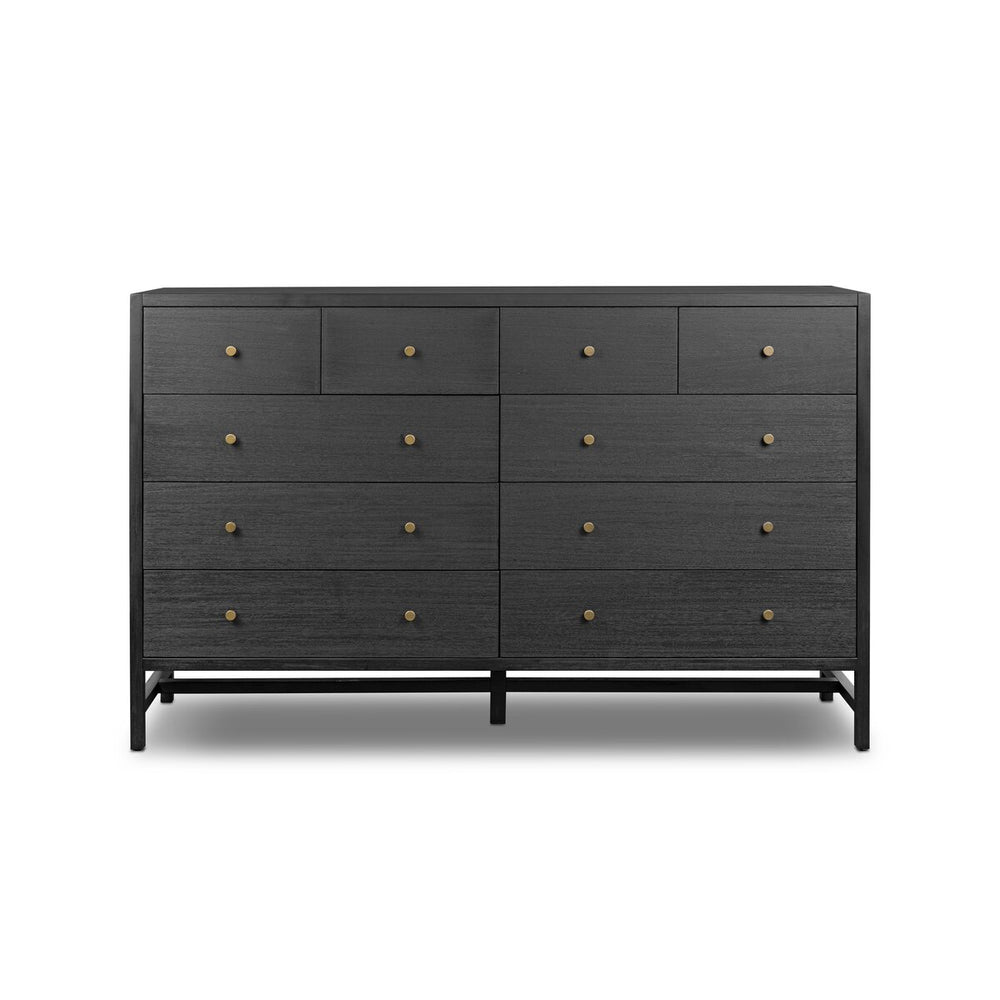Sullivan 10 Drawer Dresser - Brushed Black Acacia Solid - 235837-002_1