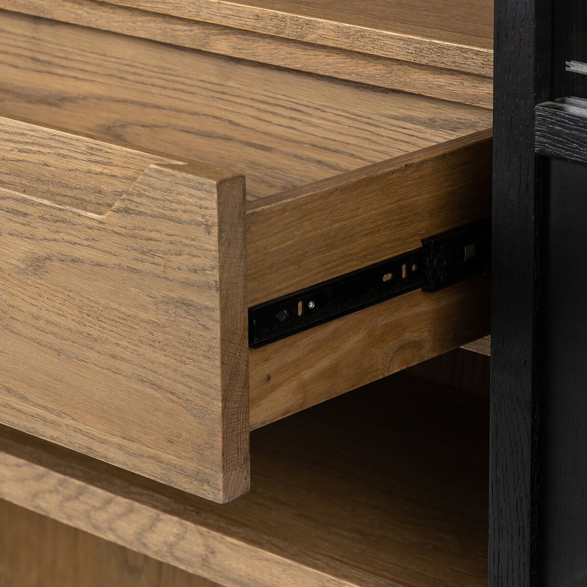 Millie Panel and Glass Door Cabinet