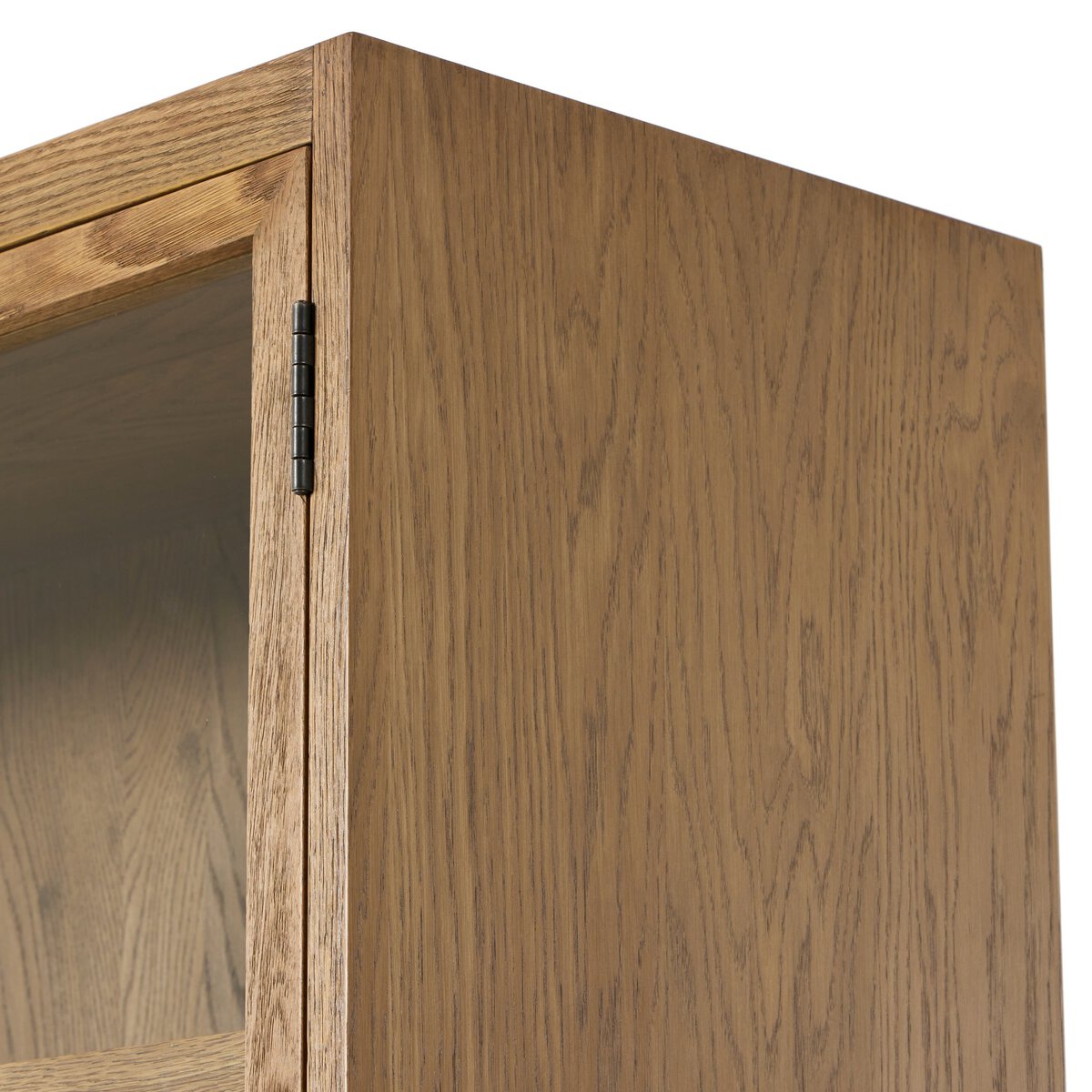 Millie Panel and Glass Door Cabinet - Drifted Oak Solid - 235949-002_7
