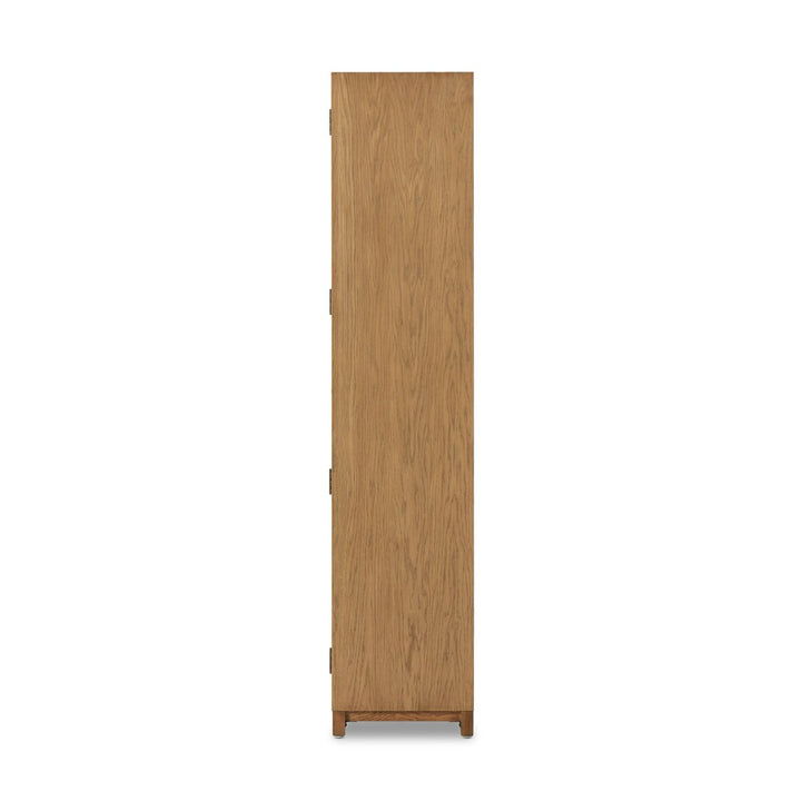 Millie Panel and Glass Door Cabinet - Drifted Oak Solid - 235949-002_3