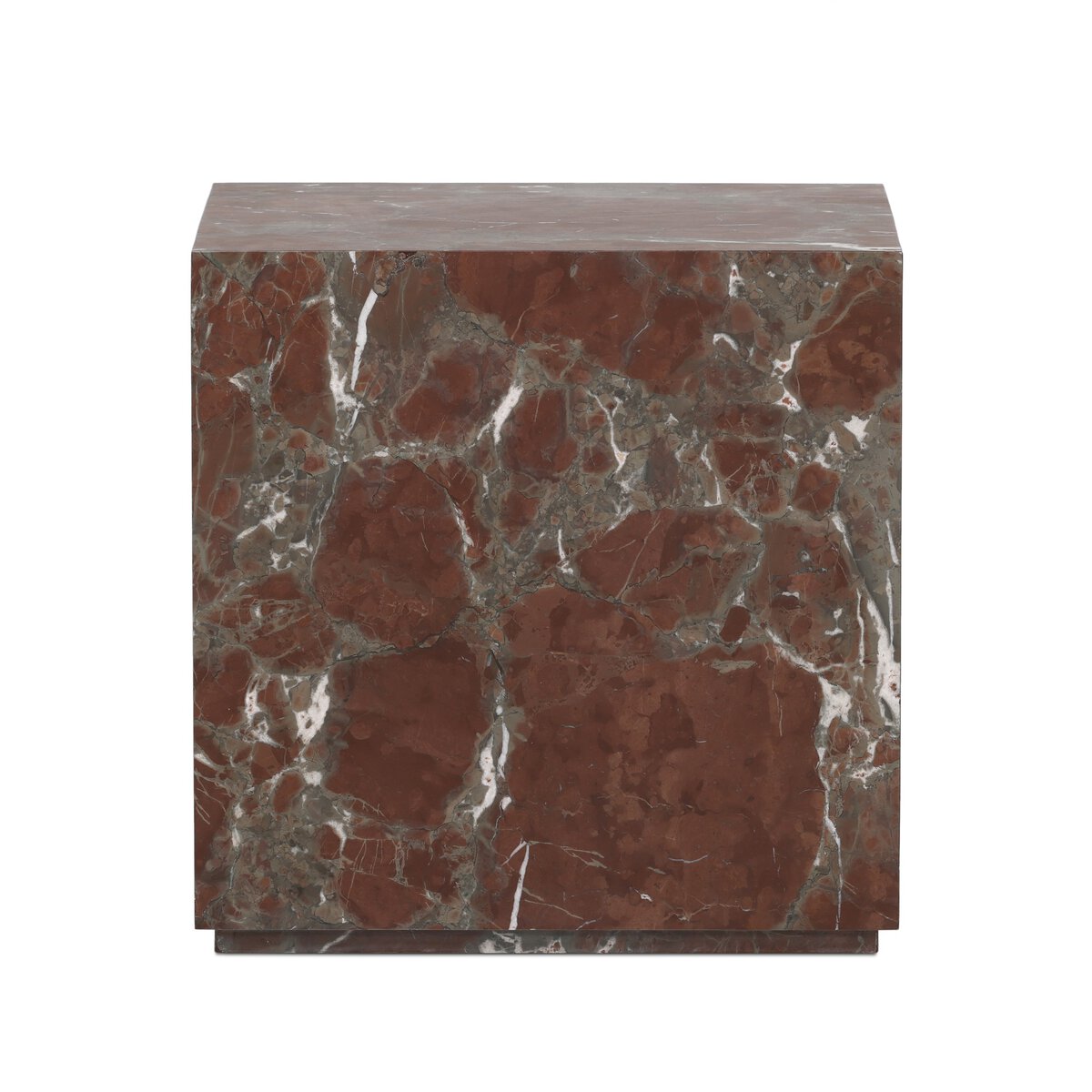 Modern Marble Plinth End Table - Smoke and Russet Marble - 236045-006_6