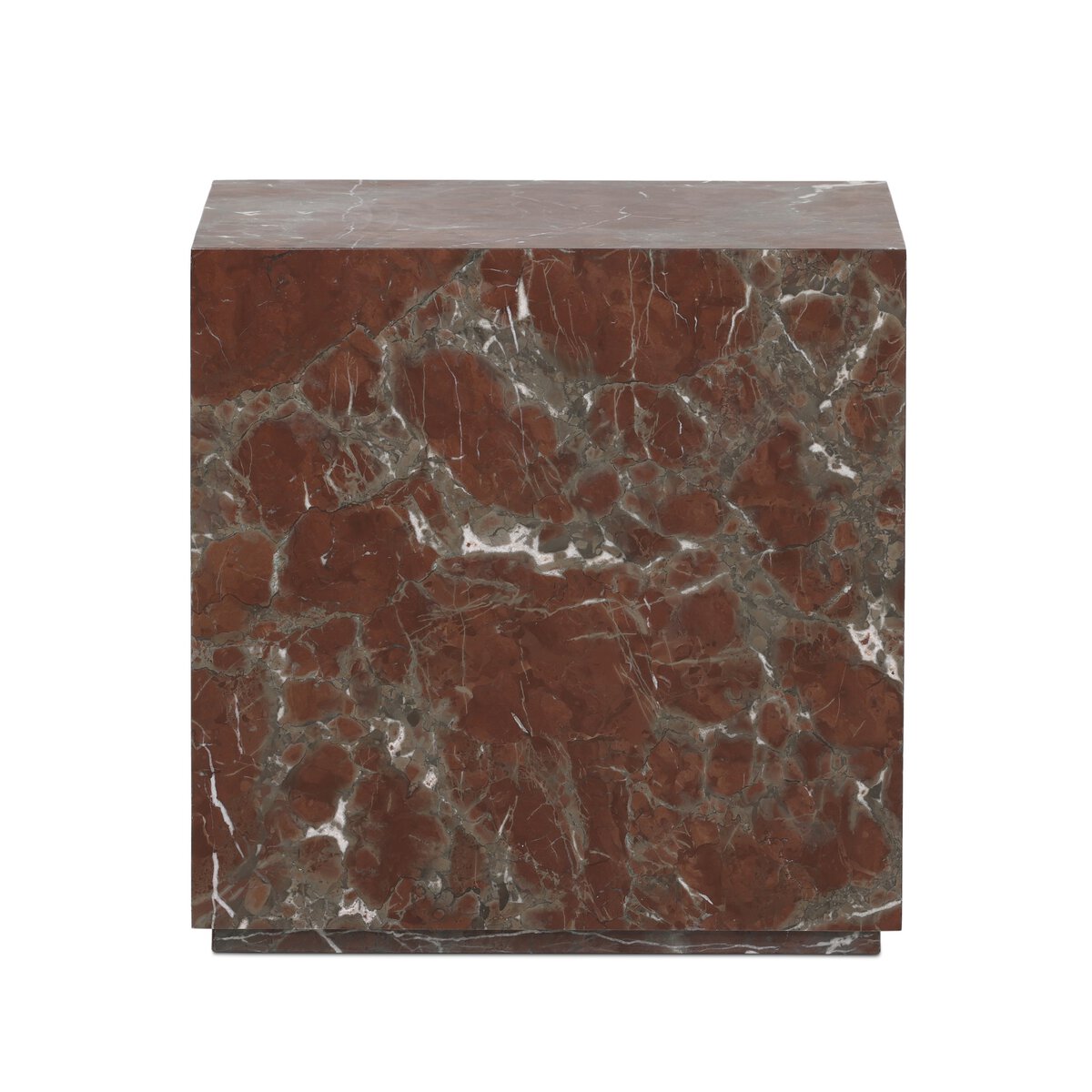 Modern Marble Plinth End Table - Smoke and Russet Marble - 236045-006_3