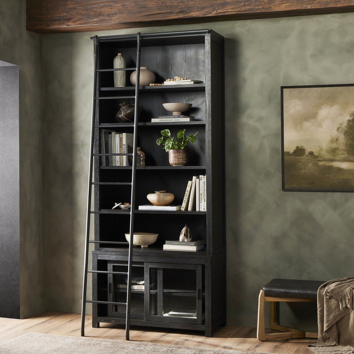Admont Bookcase and Ladder