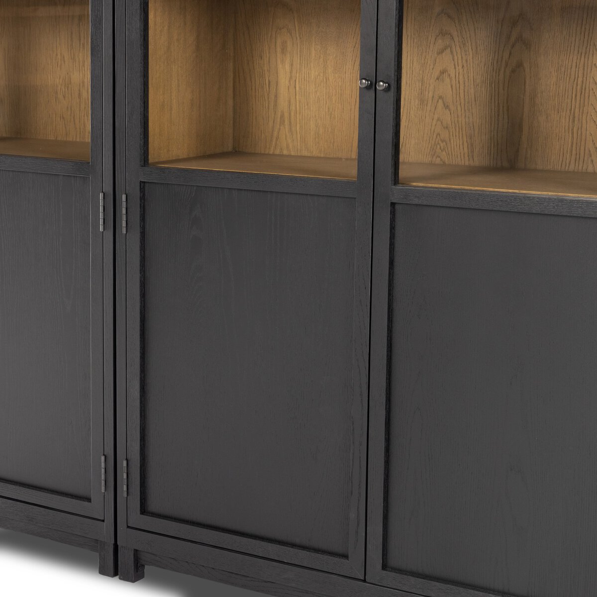 Millie Panel and Glass Door Double Cabinet