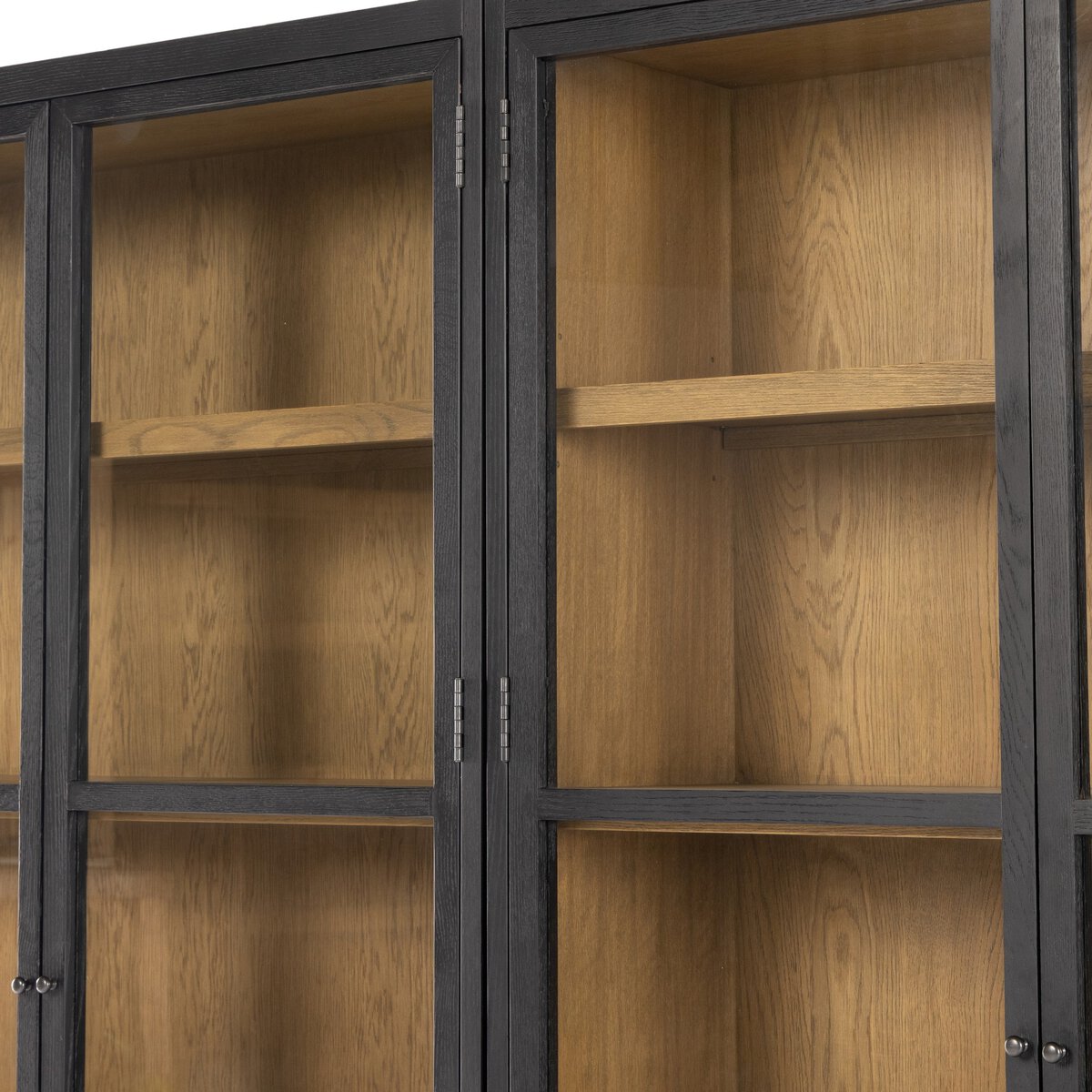 Millie Panel and Glass Door Double Cabinet