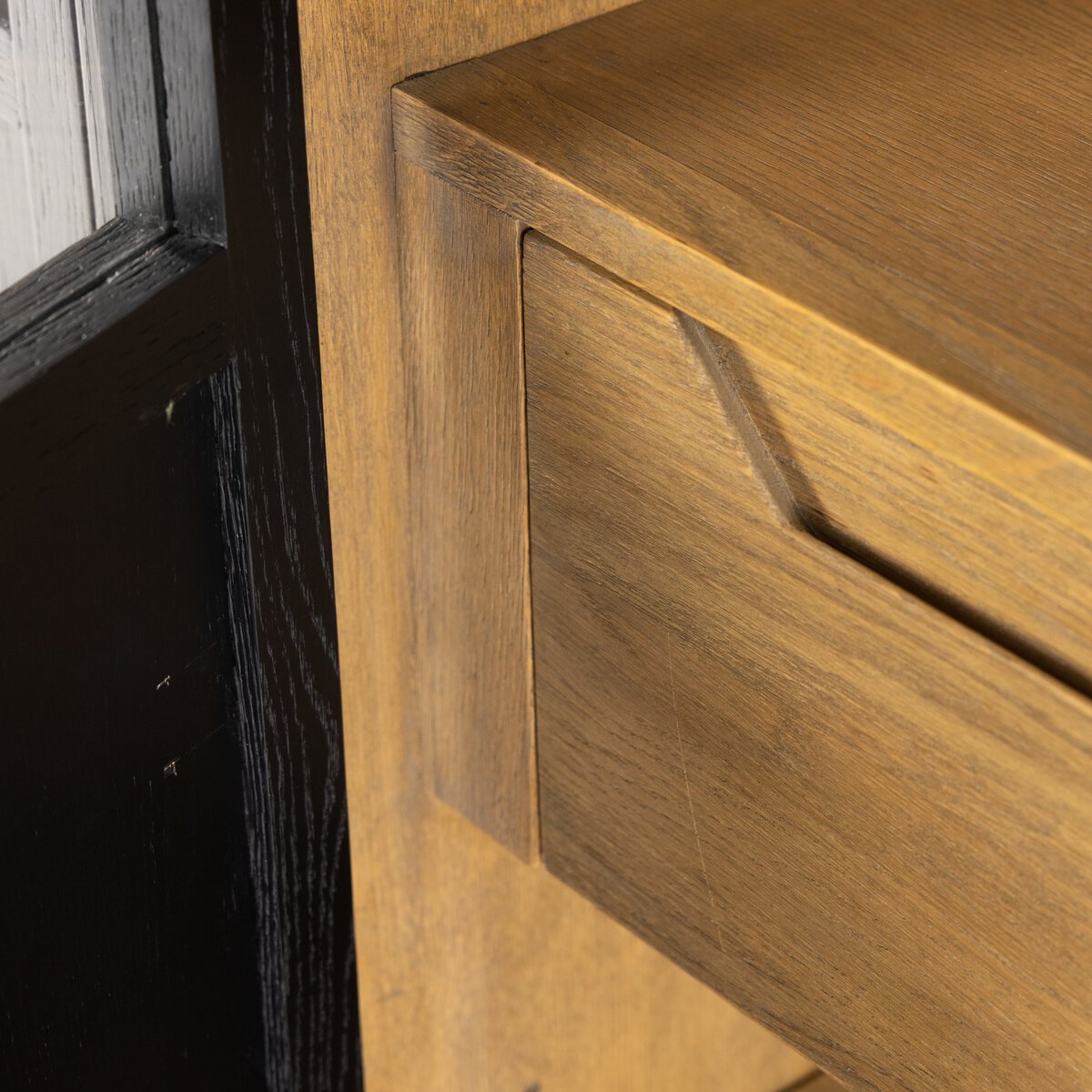Millie Panel and Glass Door Double Cabinet