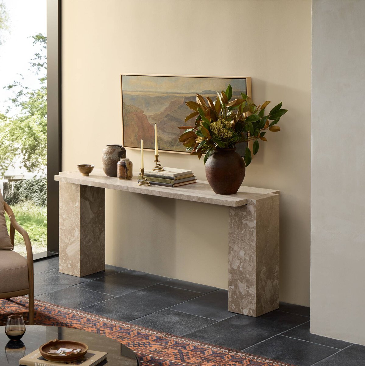 Romano Console Table - Lunar Marble - 237777-002_4