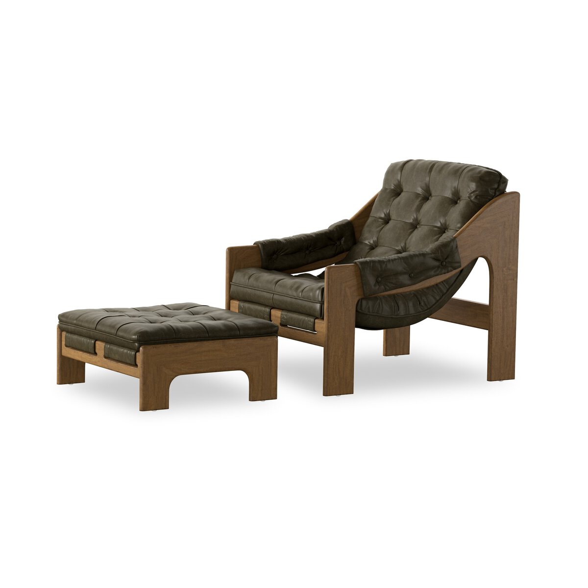 Halston Chair With Ottoman - Dulane Moss - 237803-005_5
