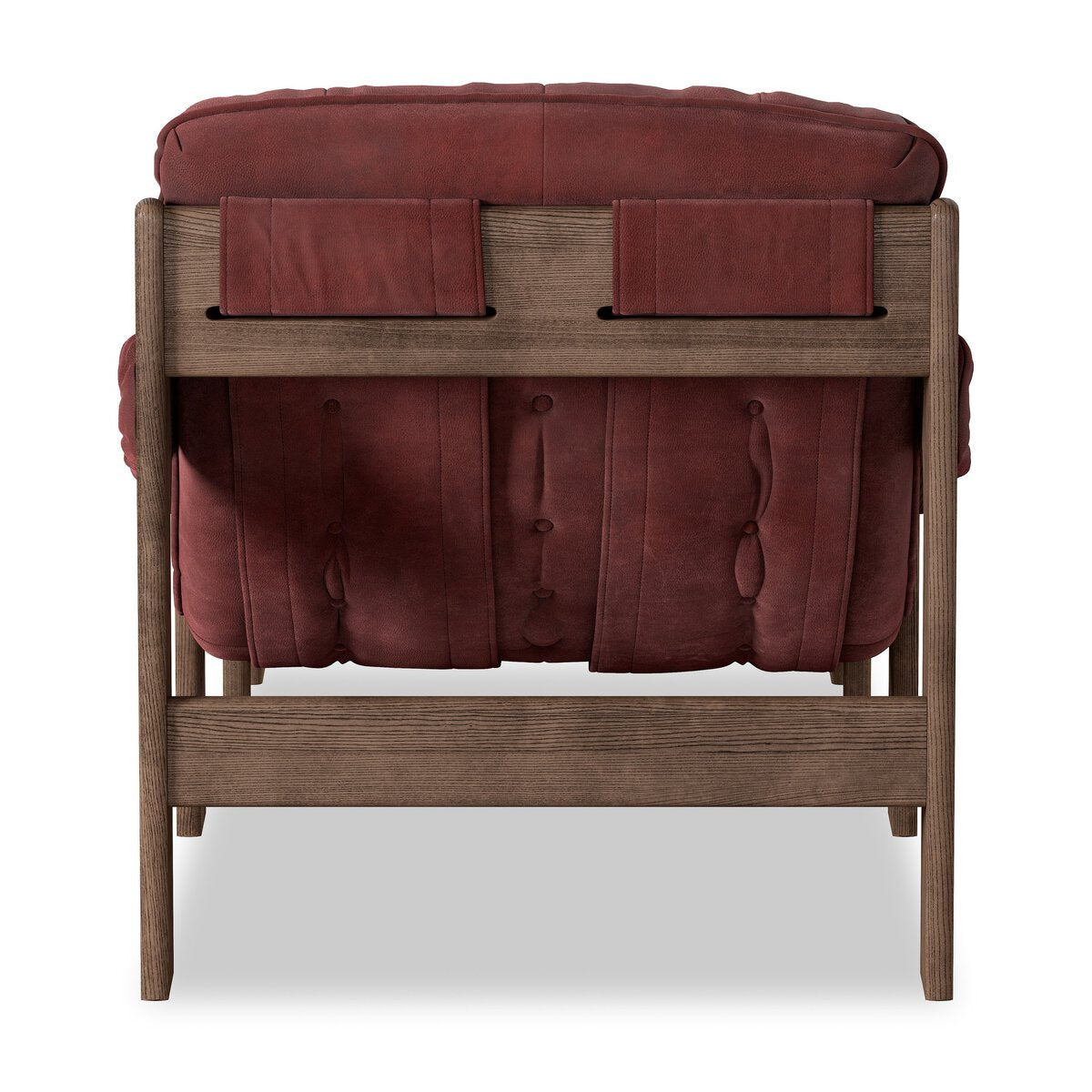 Halston Chair With Ottoman - Nubuck Burgundy - 237803-007_6