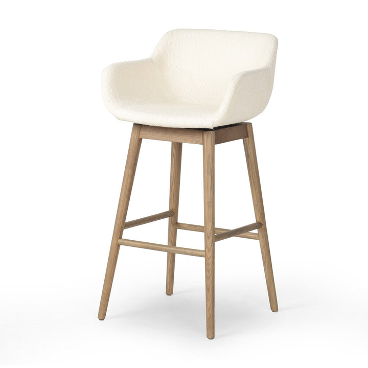 Hannah Swivel Bar + Counter Stool - Kerbey Ivory - Bar - 237909-003_2