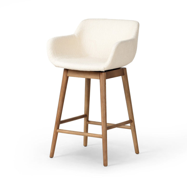 Hannah Swivel Bar + Counter Stool - Kerbey Ivory - Counter - 237909-004_2