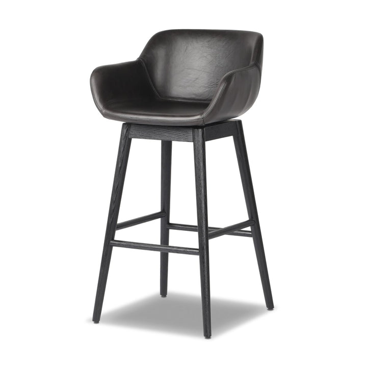 Hannah Swivel Bar + Counter Stool - Sonoma Black - Bar - 237909-009_2