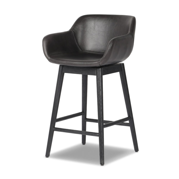Hannah Swivel Bar + Counter Stool - Sonoma Black - Counter - 237909-010_2