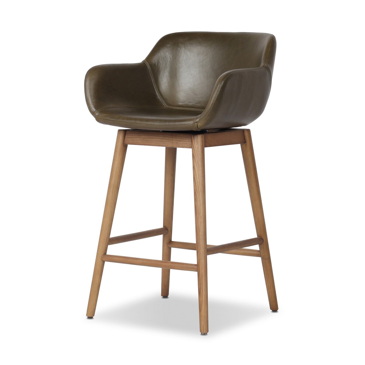 Hannah Swivel Bar + Counter Stool - Dulane Moss - Counter - 237909-014_2