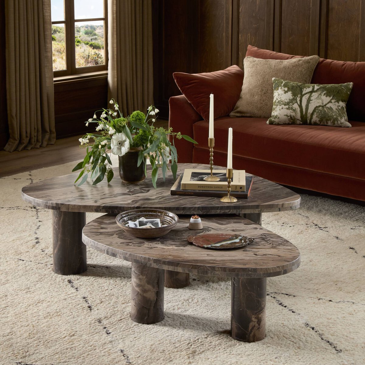 Zion Nesting Coffee Tables - Rocky Brown Marble - 238223-008_4