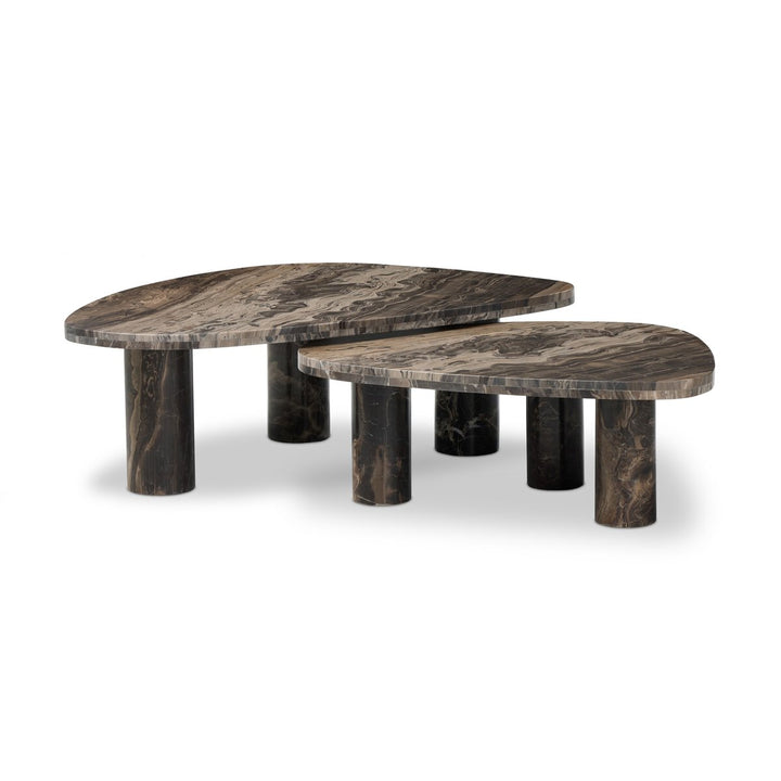 Zion Nesting Coffee Tables - Rocky Brown Marble - 238223-008_1