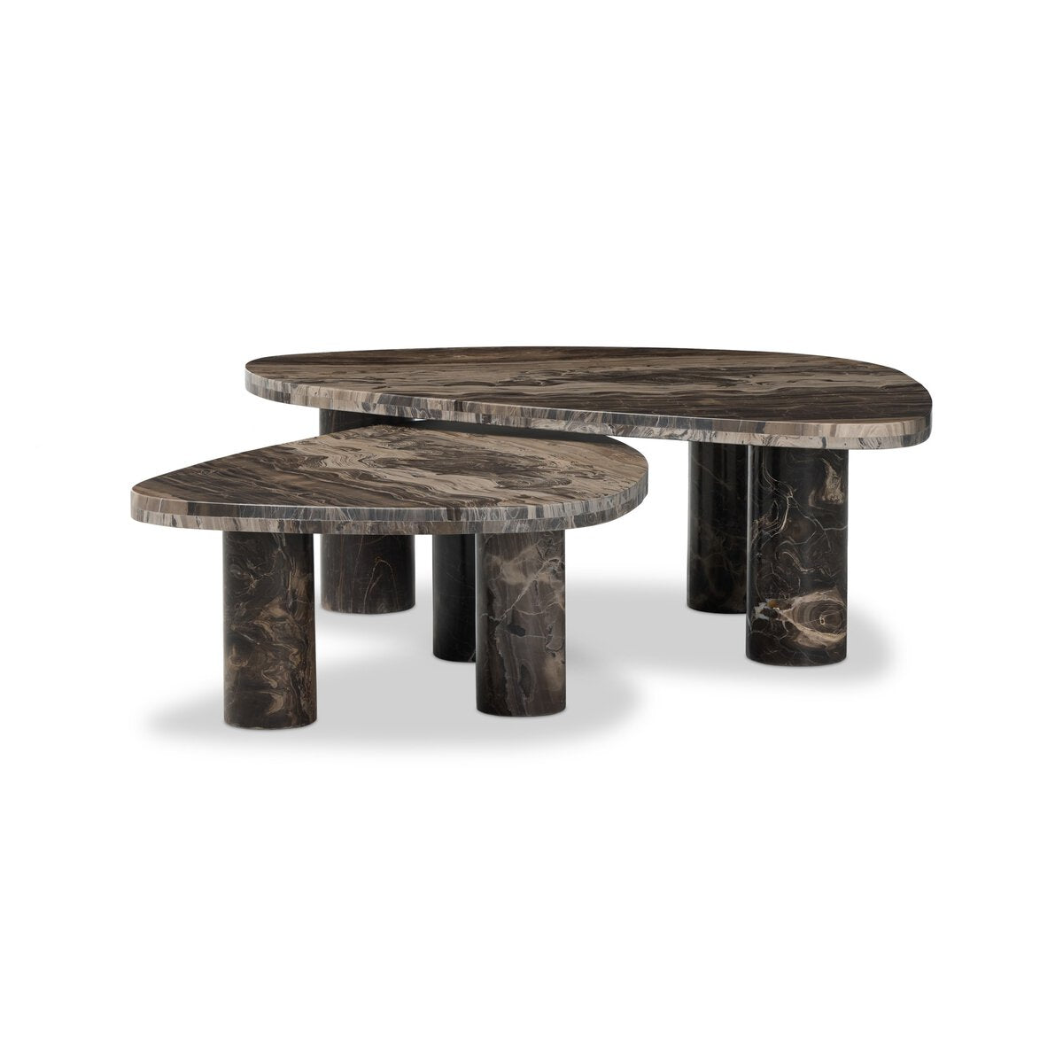 Zion Nesting Coffee Tables - Rocky Brown Marble - 238223-008_2