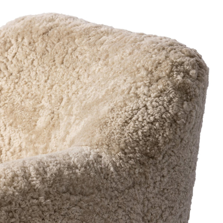 Julius Swivel Chair - Beige Shearling - 239124-015_5