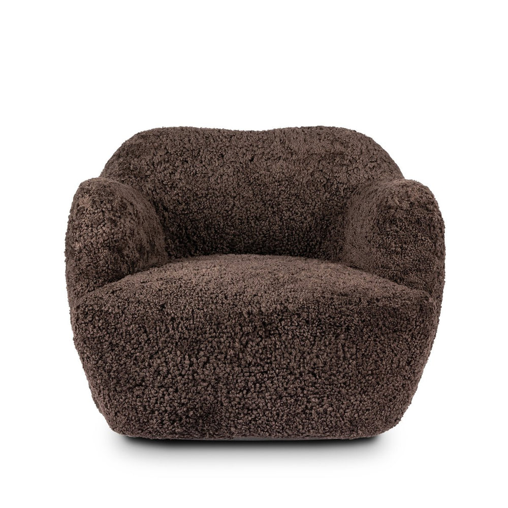 Julius Swivel Chair - Cocoa Shearling - 239124-016_1