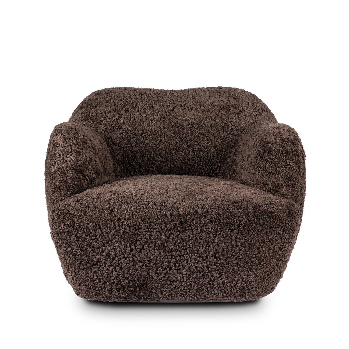 Julius Swivel Chair - Cocoa Shearling - 239124-016_1