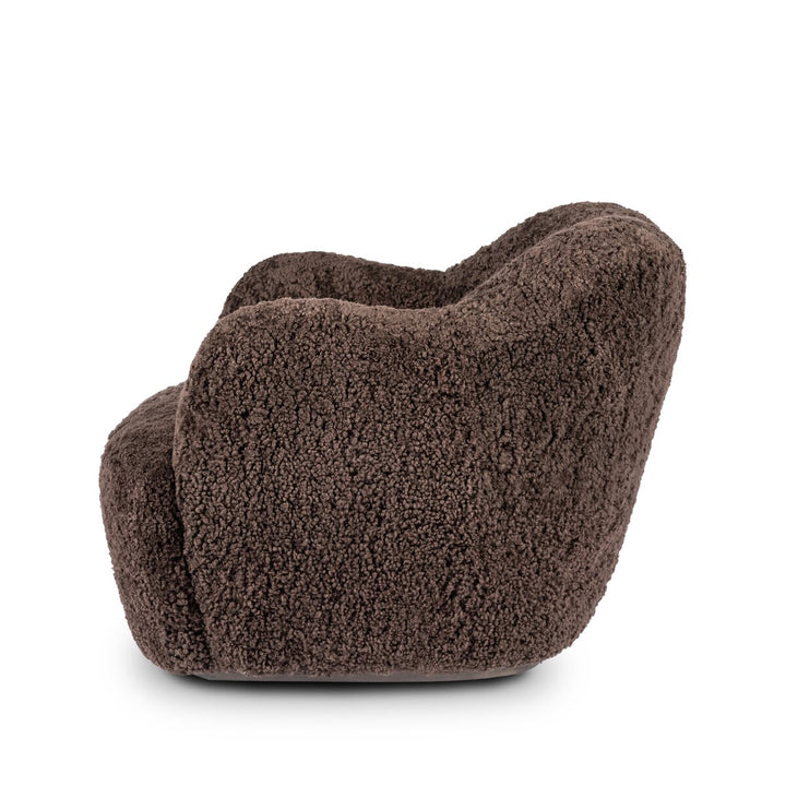 Julius Swivel Chair - Cocoa Shearling - 239124-016_3